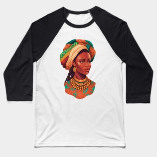 African Woman Baseball T-Shirt